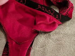 My wife's red dirty panties