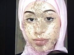 Hijabi slut slowmo spit tribute and cumtribute