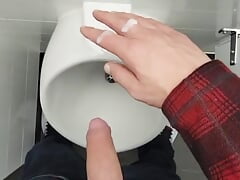 Johnholmesjunior in real risky public mens bathroom in vancouver  shooting cum FULL VIDEO