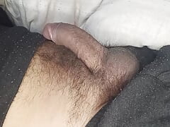 Morning masturbation.the guy masturbate lying in bed and cums loudly video