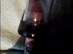 Dick And Balls With Rubber Bands Vacuum Pumping With Condom
