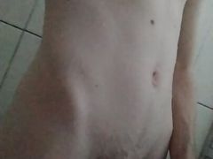young boy masturbating and showing his body in the shower