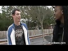 Blacks On Boys - Interracial Hardcore Bareback Fuck Movie 04