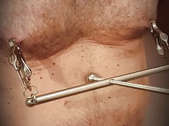 Slave with nipple clamps