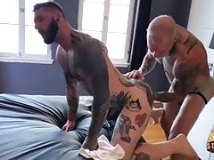 Perfect Tattoo Ass gets filled with a FIST