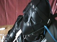 Straitjacketed slave is in wheelchair - 3