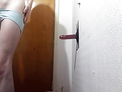 Fucking my wall mounted dildo