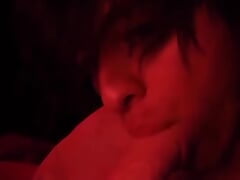 Cute Emo twink shows how he takes care of a 8 inches big dick