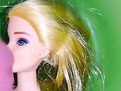 Small Penis Cumming And Pissing On A Barbie Doll - Golden Shower On Doll
