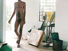 Walking nude in room sexy big ass