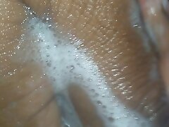 Fat and small hot dick washed