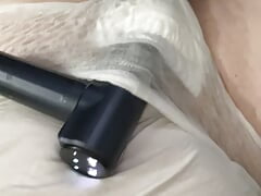 Teen vibrator in diaper masturbation