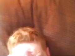Hot ginger piece of ass gets two hot loads in his mouth