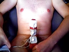 20 yo young gay electro estim cock with Cumshot at the end
