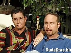 Gay couple bang hardcore after a deep interview