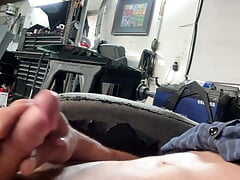 Jacking off cumming on stomach slow motion ending