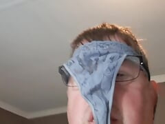 Dirty panties sniffing