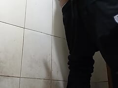 Bathroom exercise pussy and hard fuck