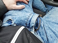 I touch my bulge and play with my cock