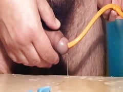Inserting a CH24 Foley catheter and jerking off until cum 2