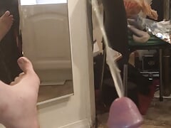 Powerful Pissing With Throbbing Hard Dick