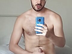 Jerking in front of the mirror
