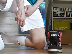 (GER) Horny SoccerBoy in smelly NikeSocks shows hisself for  Video