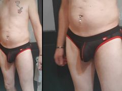 testing my new sexy men's briefs lingerie