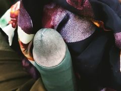 Satin silk handjob porn -Bhabhi suit handjob