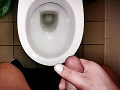 Straight Man Cumming in Toilette