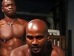 Bald stud takes in a gigantic black cock like a pro