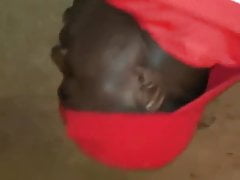 Blacks having group sex on the stairs of the apartment