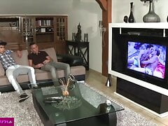 FrenchPorn.fr - Two young twinks watch a sex movie
