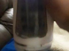 Alex try new Men's Massage Cup and cum