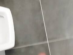 Cum in office toilet