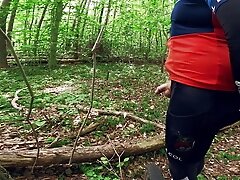 Emergency pee in the woods