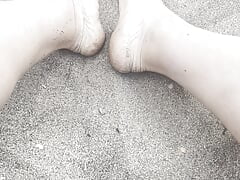 Hot feet on the beach