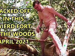JACKED OFF IN THIS WIERD FORT IN THE WOODS APR-2021
