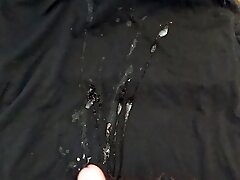 another nut shot over my cum-covered t-shirt