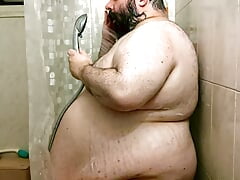 My hubby's helping hand in the shower.