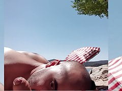 Sucking dick in a beach