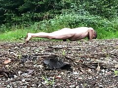 Pushups in the forest