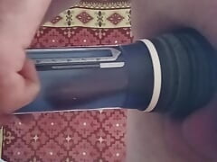 I am pumping my dick. Using sex toy.