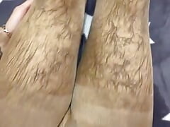 Pantyhose on men's legs