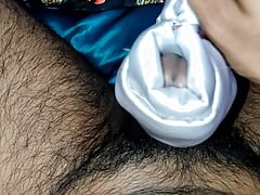 Satin silk handjob porn - Satin fabric rubbing on dick head (124)
