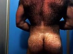 Hairy male shower