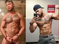 Military muscle stud squirts loads in his face!
