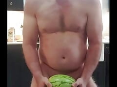 Sounding while Fucking a Watermelon