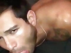 Gorgeous cocksucker works a dick deep into his throat.