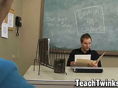 Teacher Tyler Andrews anal plows twink student Adrian Layton